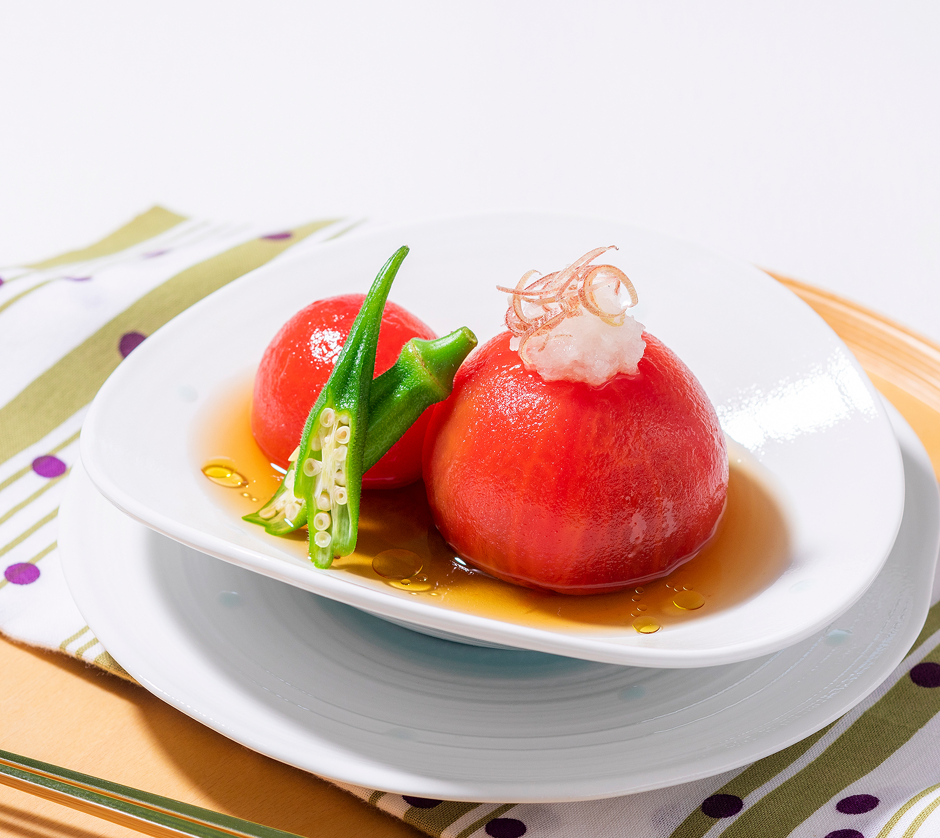トマトのだし漬け しっかり冷やして、うま味をギュッ!