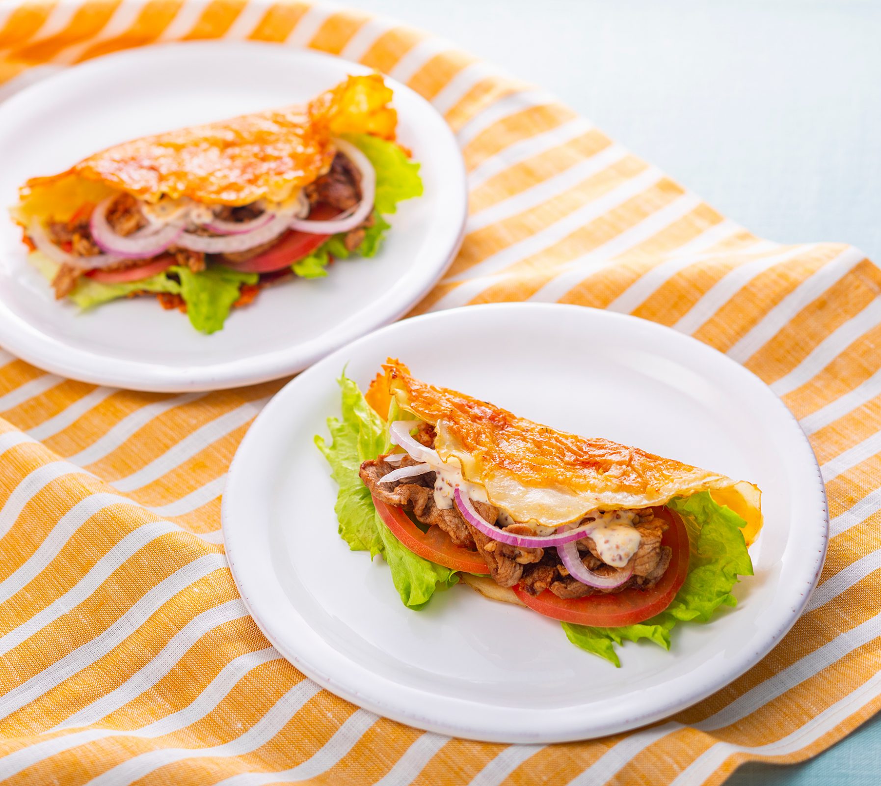 カリカリポテトのチーズサンド 野菜、チーズ、豚肉のベストバランス!