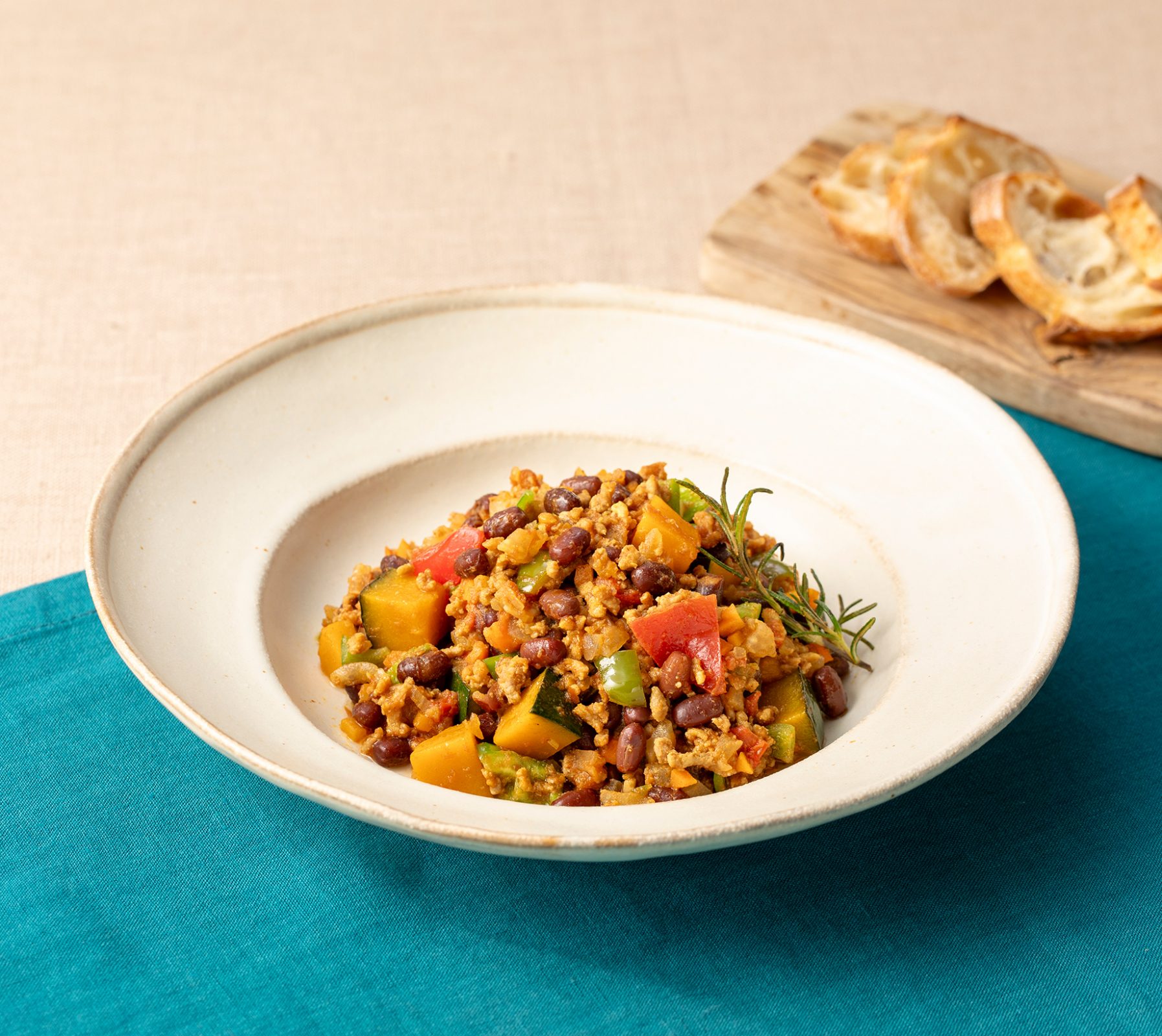 小豆と秋野菜のチリコンカン 煮小豆に代えるだけで新感覚