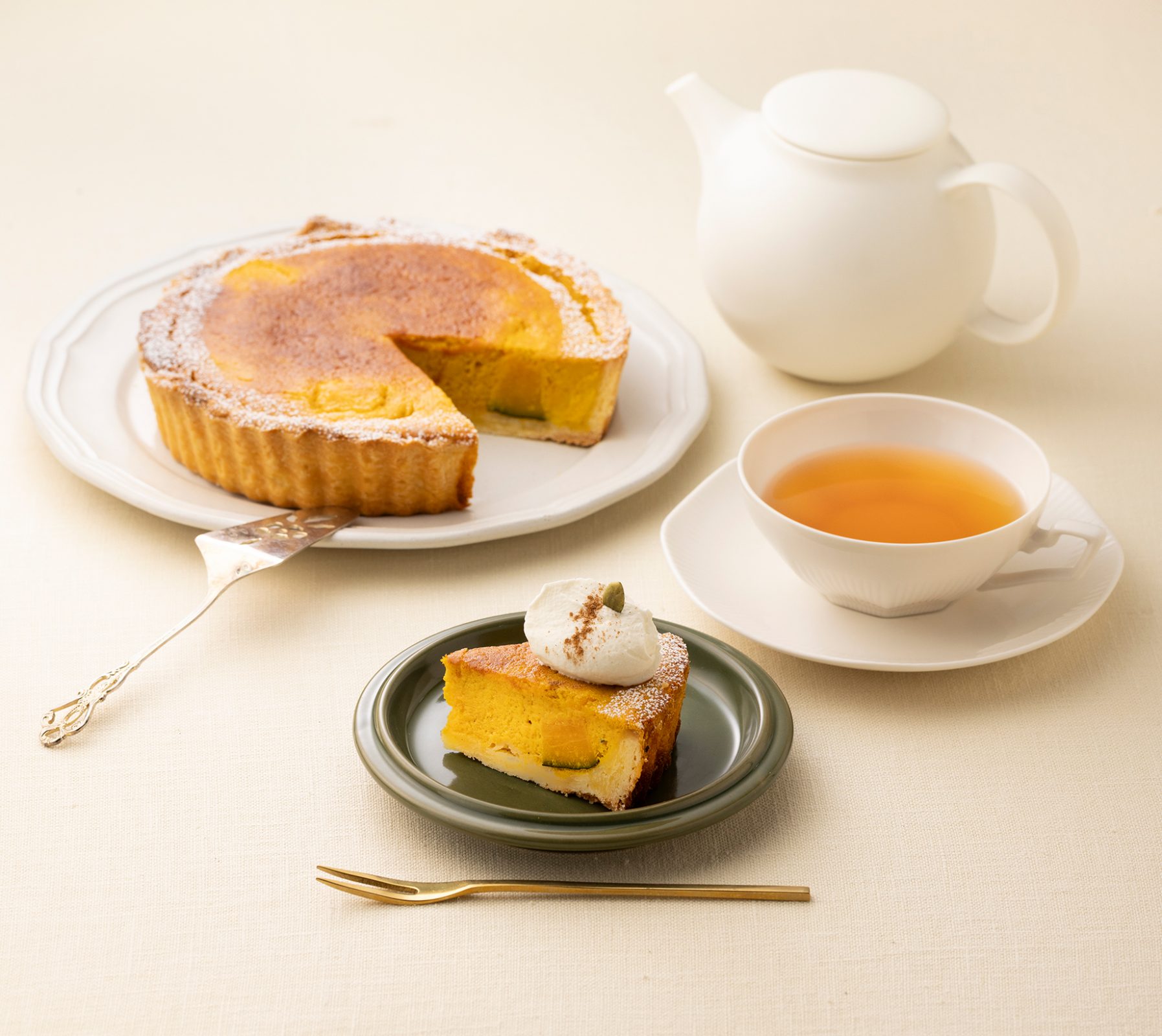 りょうおもいかぼちゃのタルト 甘さ派もホクホク派もうれしい