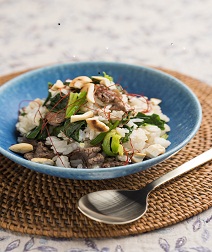 ほうれん草と牛肉のタイ風ごはん