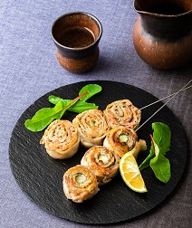 豚バラ肉と大葉の串焼き2種