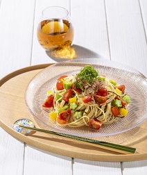 夏野菜の冷製パスタ